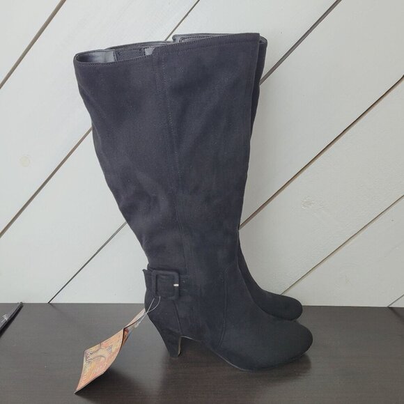 NEW Bella Vita Wide Calf  Womens 8M Troy iiplus Faux Suede Knee-High Boots 4CT - Picture 1 of 12